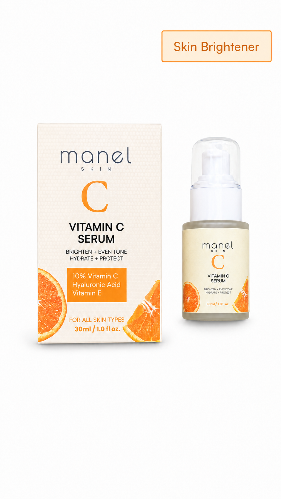 Vitamin C + Hyaluronic Acid Serum | Brightening & Hydrating Face Serum
