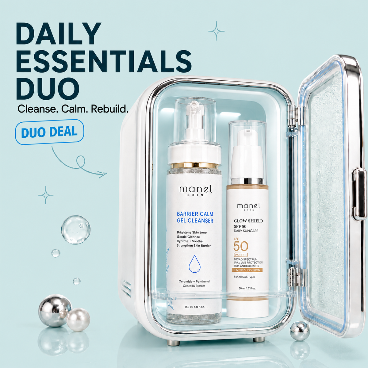 Daily Essentials Duo - ( Get Cleanser Face Wash + Tinted Sunscreen SPF 50 )