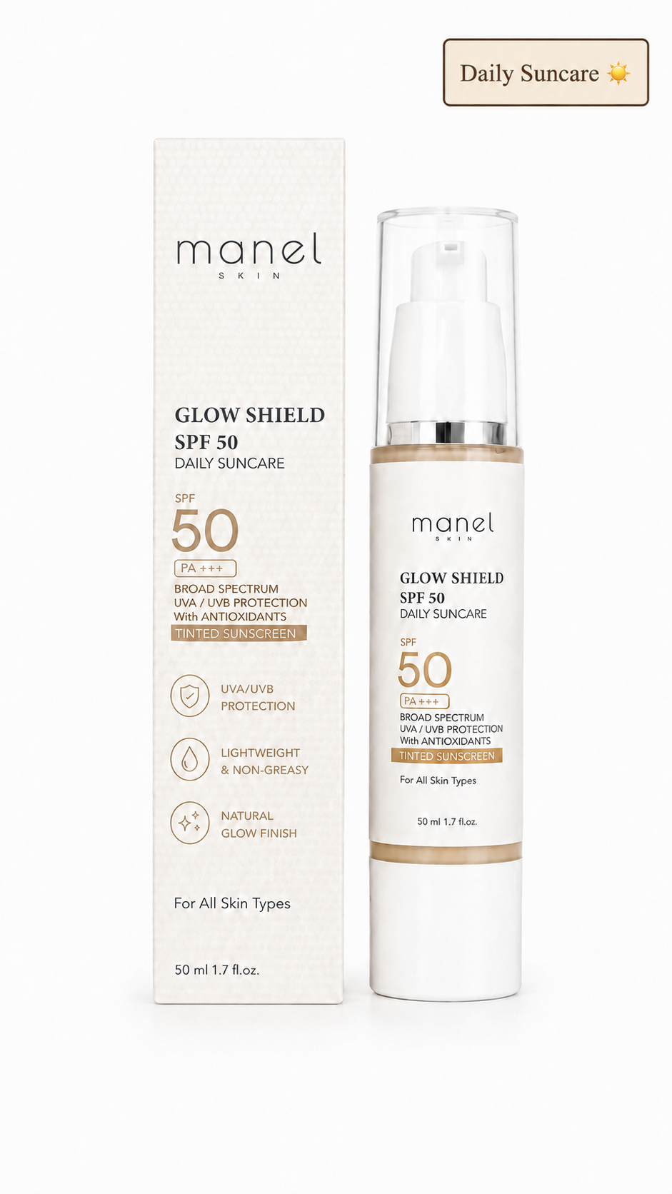 Glow Shield Tinted SPF 50 | Tinted Daily Sunscreen
