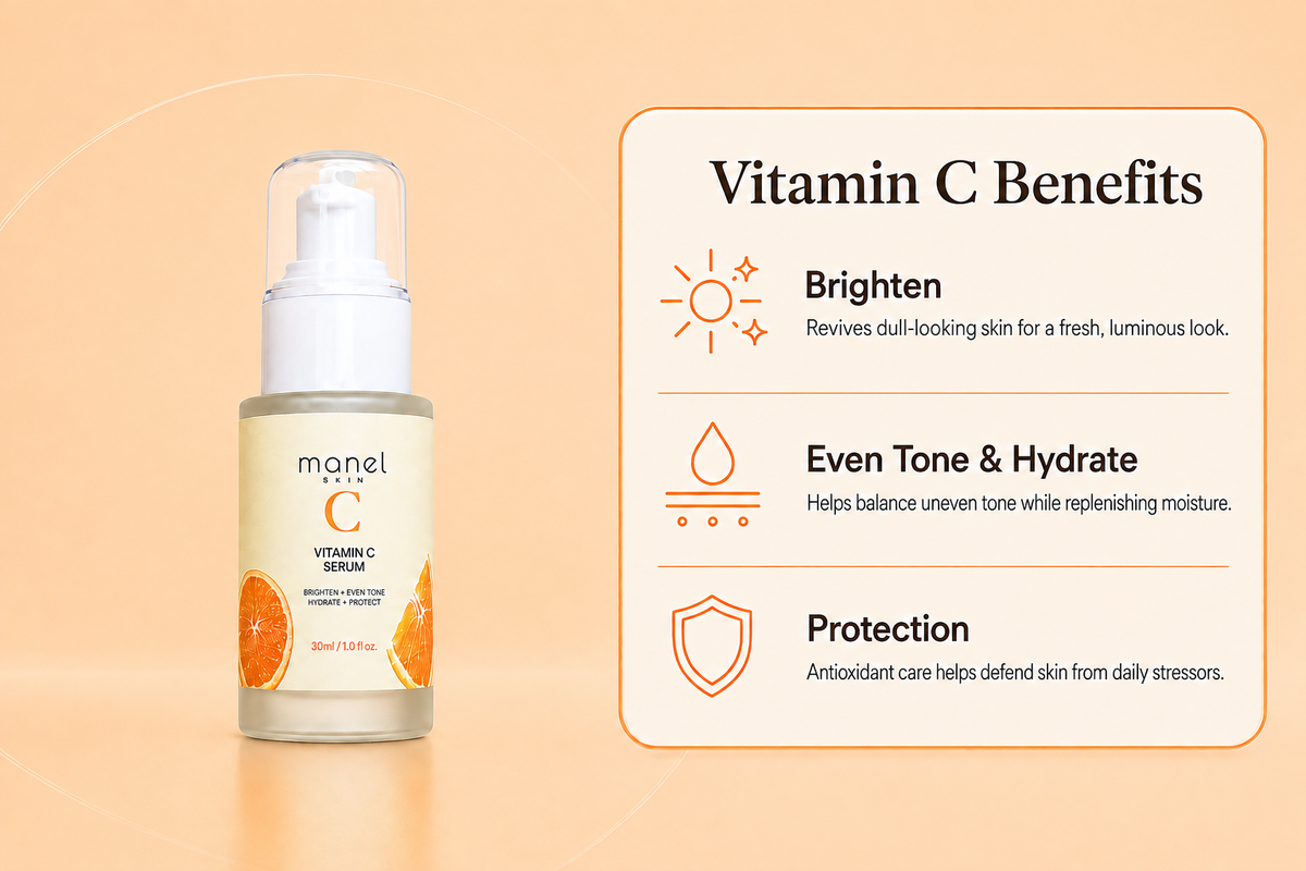 Vitamin C + Hyaluronic Acid Serum | Brightening & Hydrating Face Serum
