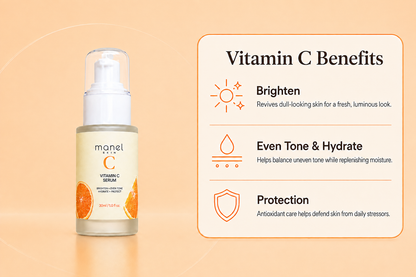 Vitamin C + Hyaluronic Acid Serum | Brightening & Hydrating Face Serum